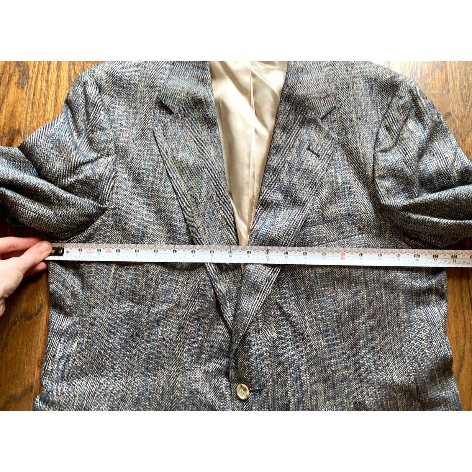 Ralph Lauren VINTAGE Ralph Lauren Blazer Mens 44 Gray Polo University Club Size 44R Blue Tweed Size US XXL / EU 58 / 5 - 5 Thumbnail