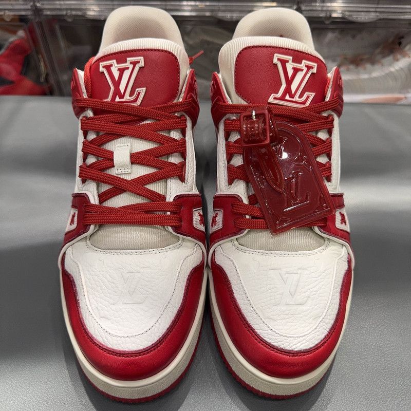 Louis Vuitton Louis Vuitton Red Trainer Fashion Sneakers for Men -2508 Size US 9 / EU 42 - 2 Thumbnail