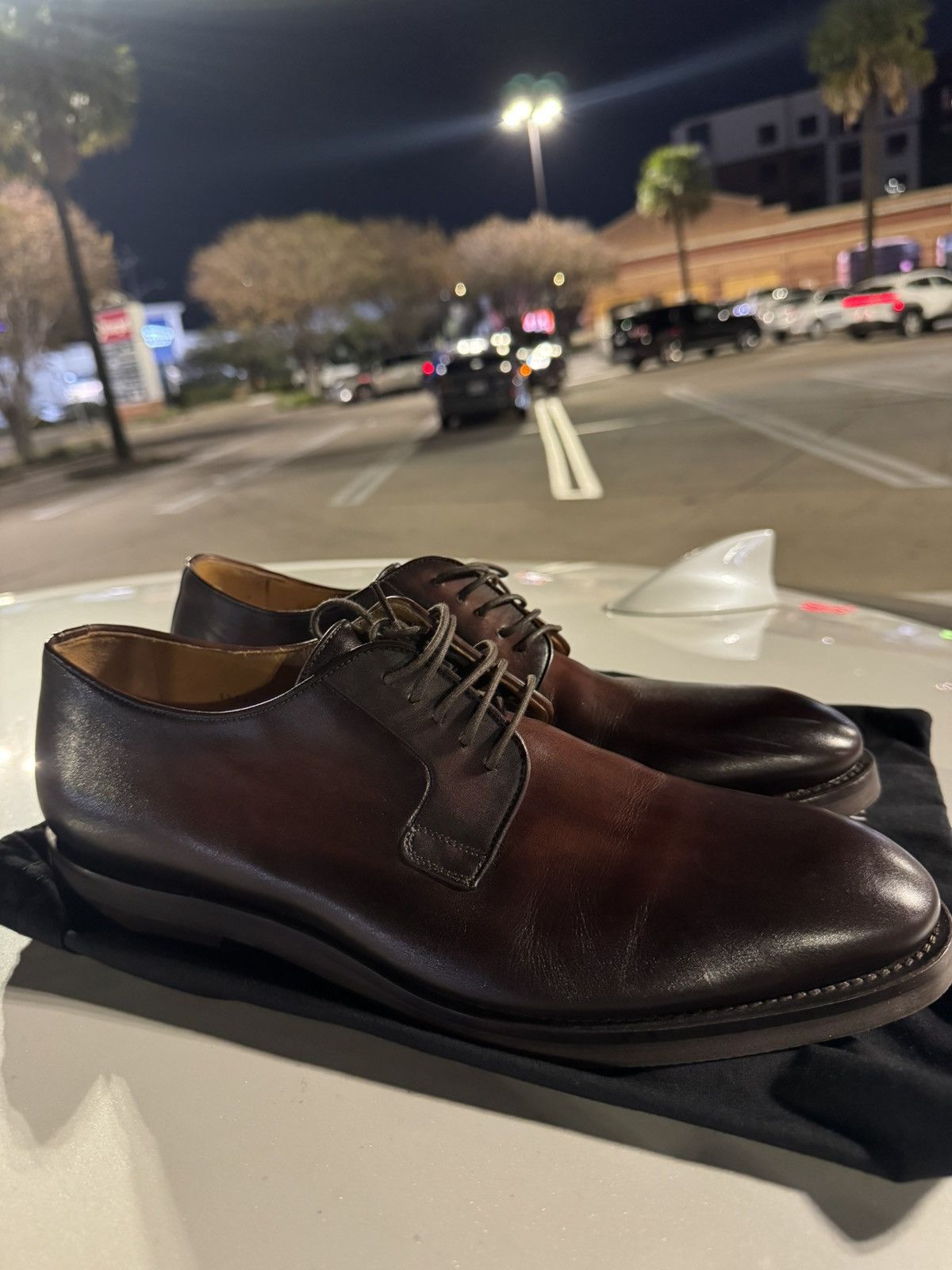 Magnanni Magnanni Men’s Brown Leather Lace-Up Dress Shoes - worn once Size US 10 / EU 43 - 3 Thumbnail
