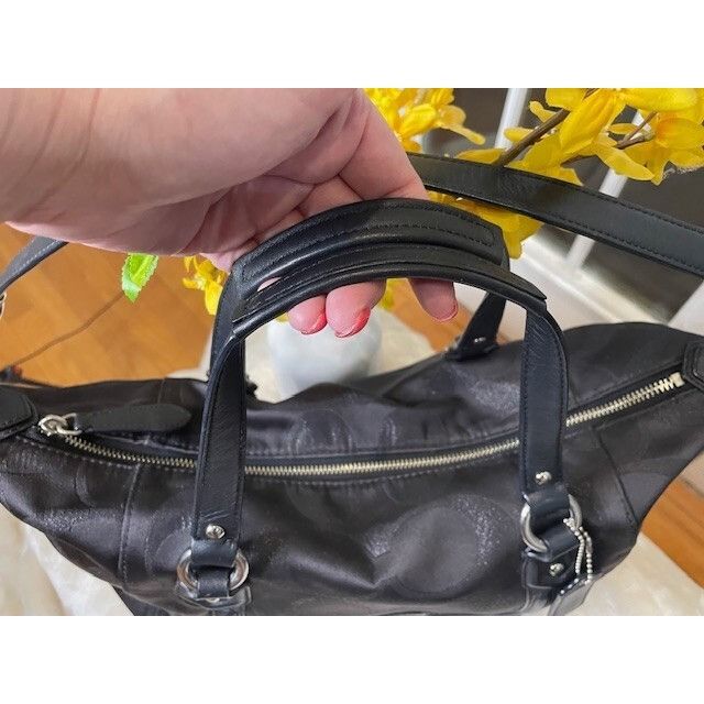 Coach Authentic Coach Leather Trim Black Campbell signature satche Size ONE SIZE - 3 Thumbnail