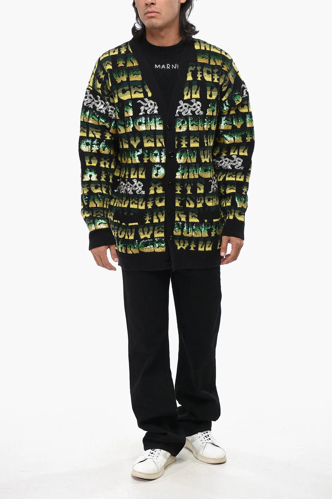 Celine og1mm0426 Wool Cardigan in Multicolor Size US M / EU 48-50 / 2 - 4 Thumbnail