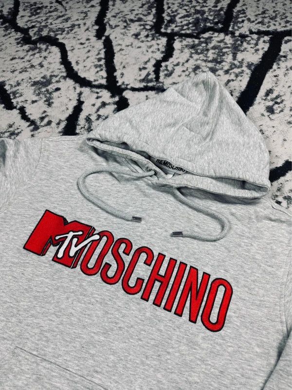Moschino Moschino gray logo hoodie S mtv Size US S / EU 44-46 / 1 - 3 Thumbnail