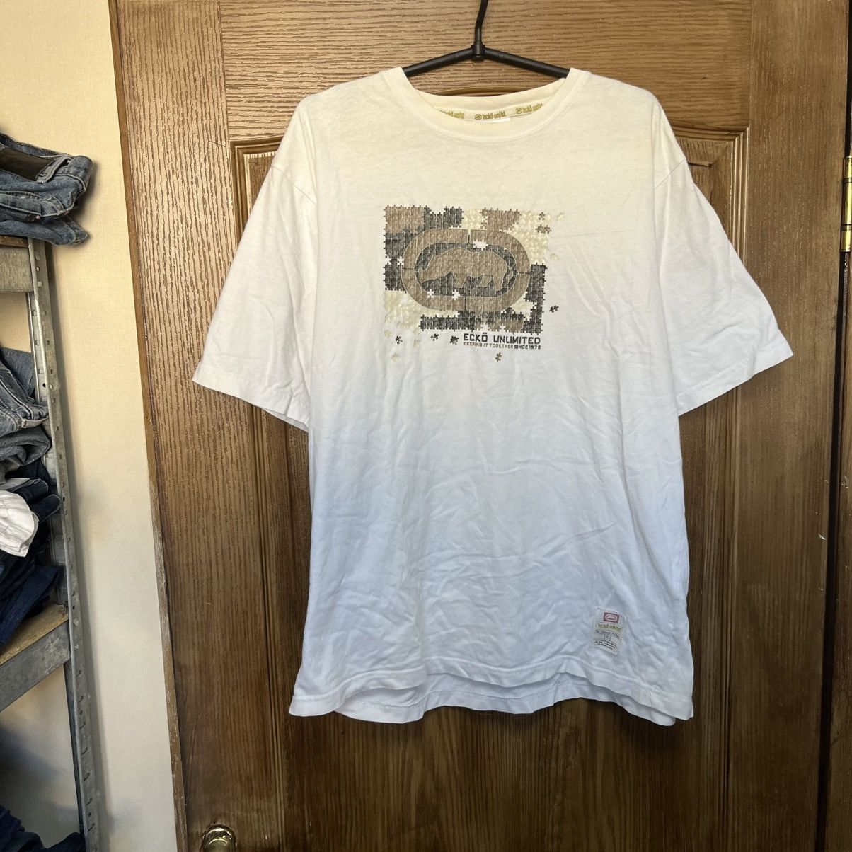 Ecko Unltd. Vintage Ecko Unltd T-Shirt Big Logo Baggy Y2K Avantgarde 90s Size US XL / EU 56 / 4 - 1 Thumbnail