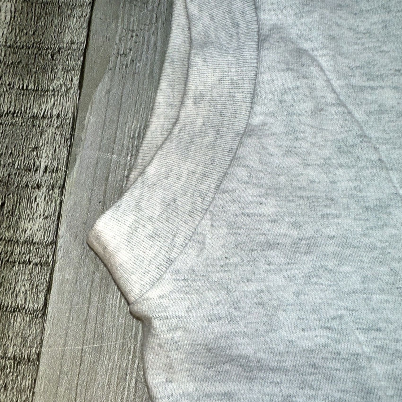 Fruit Of The Loom VINTAGE Fruit of the Loom T-Shirt Gray USA Men L Regular Blank Shirt Mens Size US L / EU 52-54 / 3 - 3 Thumbnail