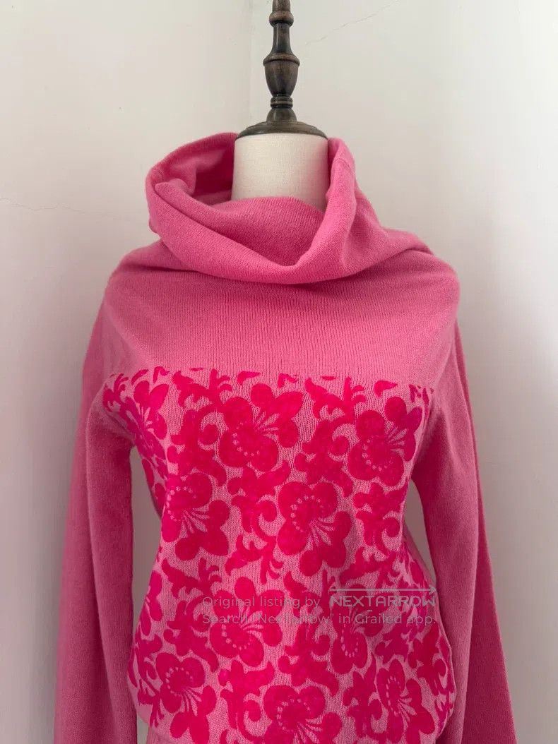 Comme des Garcons Comme des Garcons one-size-fits-all Pink Fuzzy Floral Knit Size XS / US 0-2 / IT 36-38 - 3 Thumbnail