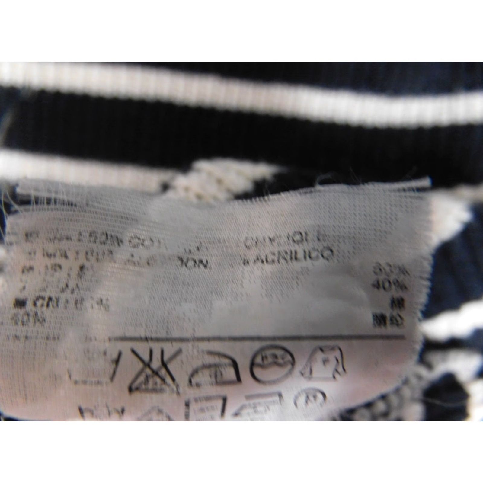 Old Navy Old Navy Womens Sweater Small Black Striped Knit Pullover Crew Neck Raglan Long Sleeve Open Stretch Bow Button Acrylic Cotton Slim Regular Women Size S / US 4 / IT 40 - 6 Thumbnail