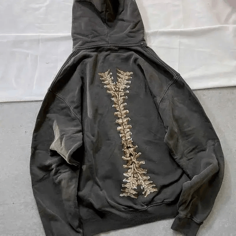 Japanese Brand × Vintage Punk Zip Up Hoodie Gothic Style Skeleton Jackets Size US M / EU 48-50 / 2 - 2 Thumbnail