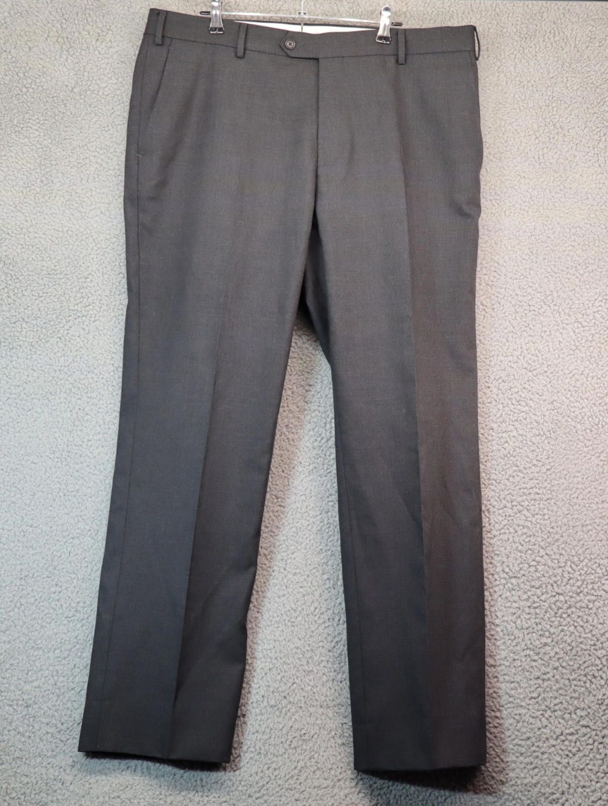 Suitsupply Lanificio Rogna Trousers 54 Grey 100% Wool Italy B25201 Size US 44 / EU 60 - 2 Thumbnail