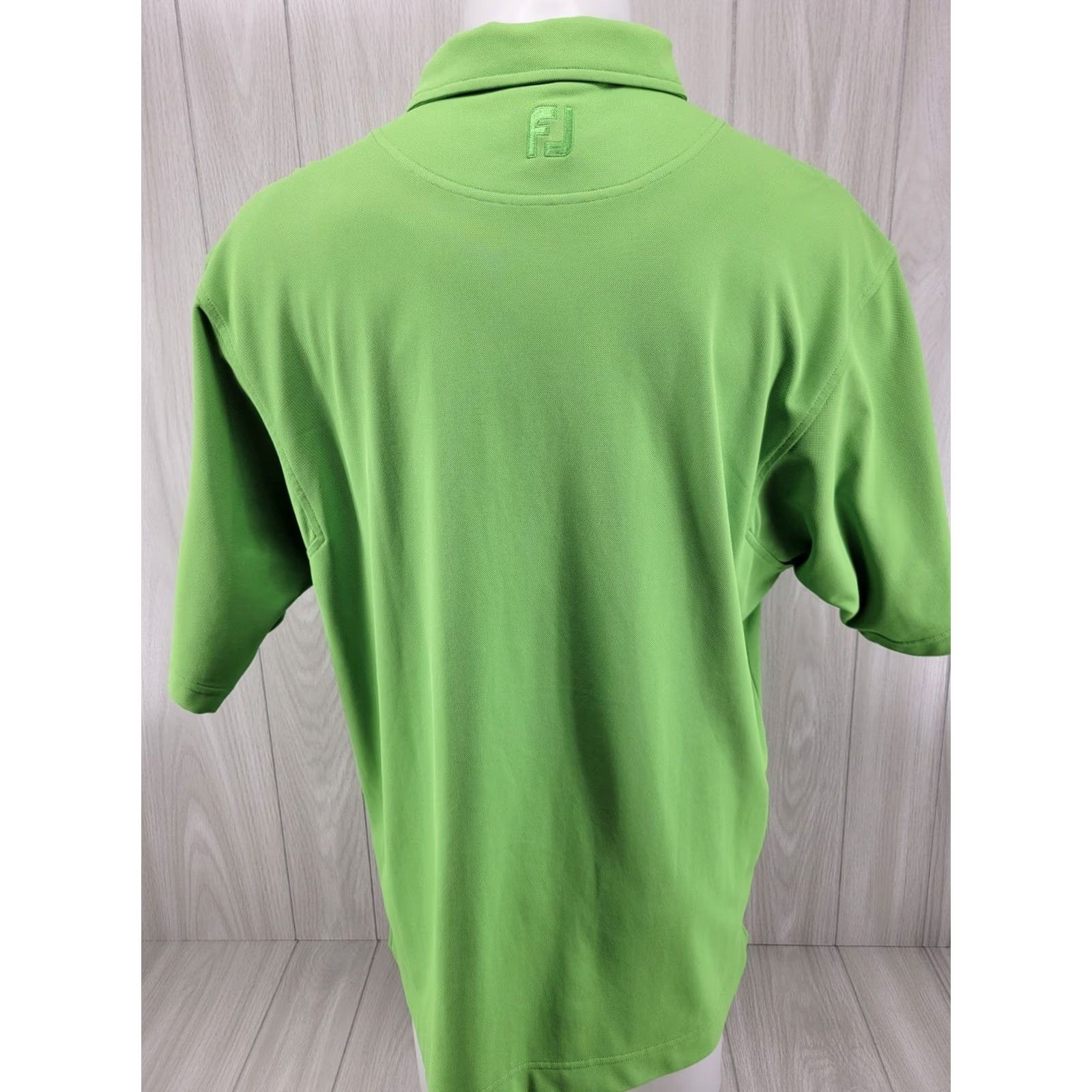 Footjoy FootJoy Polo Shirt Mens Lime Green Size Large Golf Shirt Short Sleeve Collared Button Logo Size US L / EU 52-54 / 3 - 6 Thumbnail