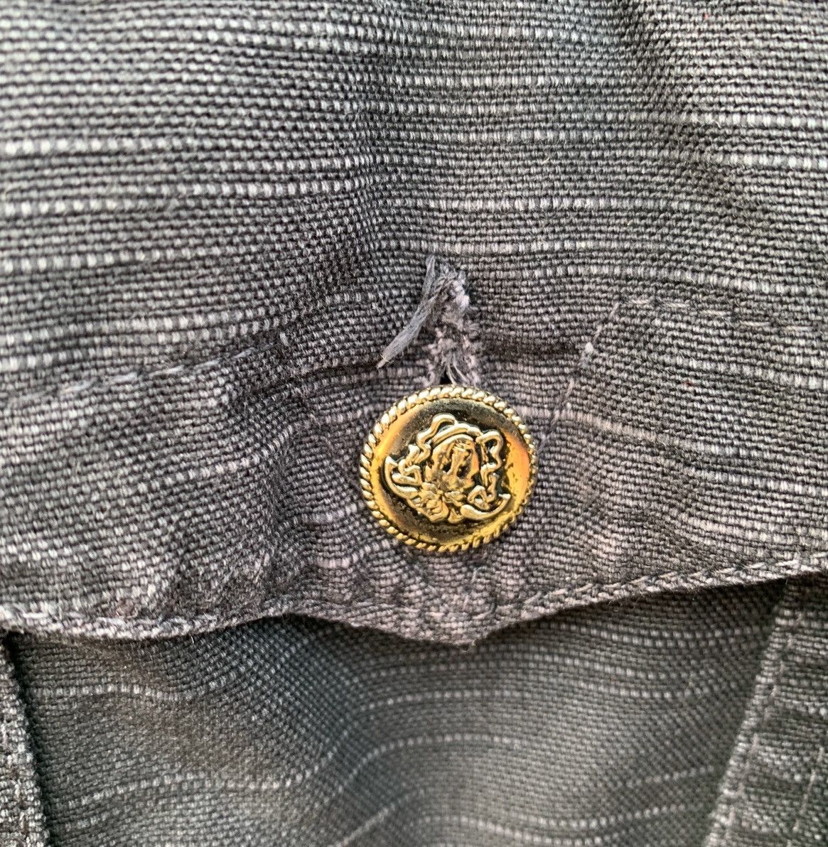Versace Jeans Couture VINTAGE FADED VERSACE JEAN COUTURE TRUCKER DENIM JACKET Size US S / EU 44-46 / 1 - 10 Thumbnail