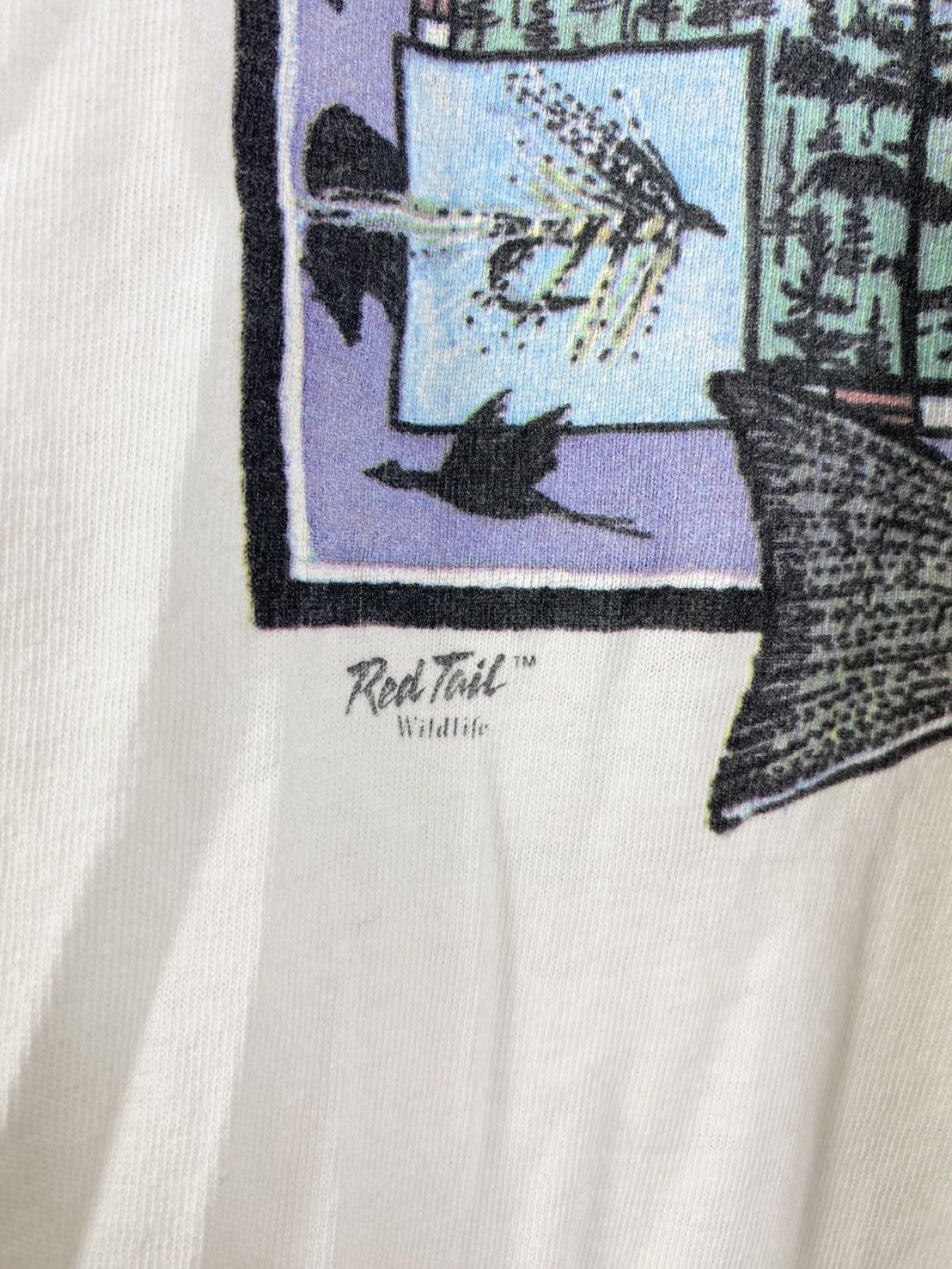 Vintage Vintage Red Tail All Outdoors Graphic Tee Size US XL / EU 56 / 4 - 3 Thumbnail