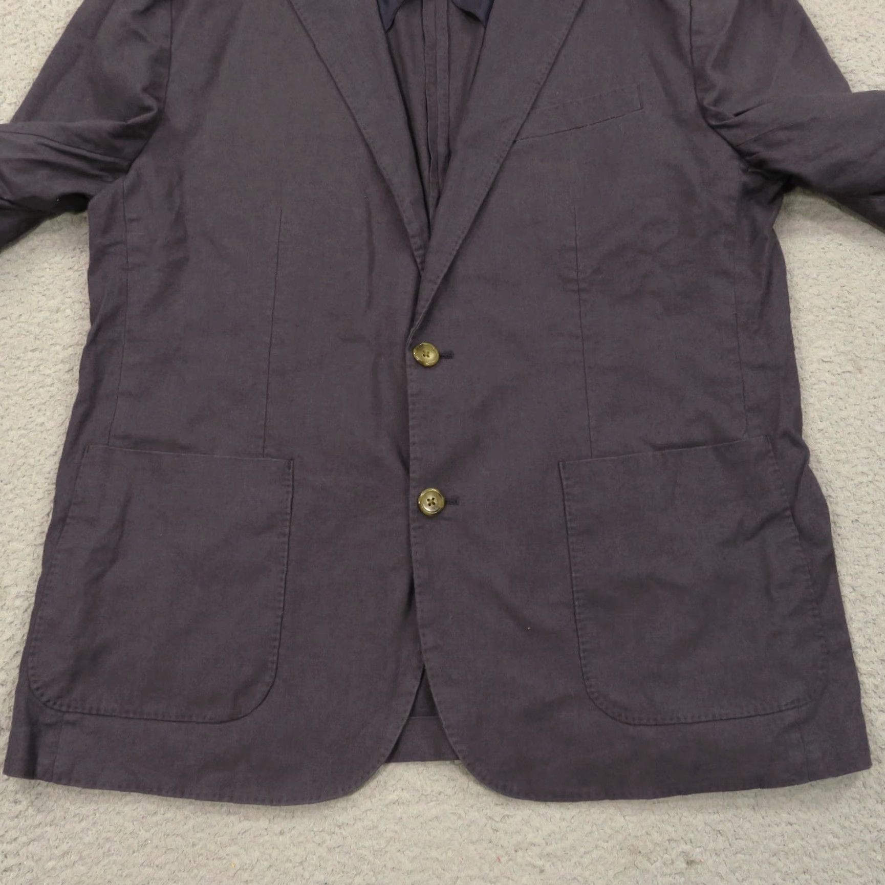 J.Crew J Crew Jacket Mens XL Hemp Cotton Unstructured Blazer 44R Suit Coat Indigo Blue Size 46R - 4 Thumbnail