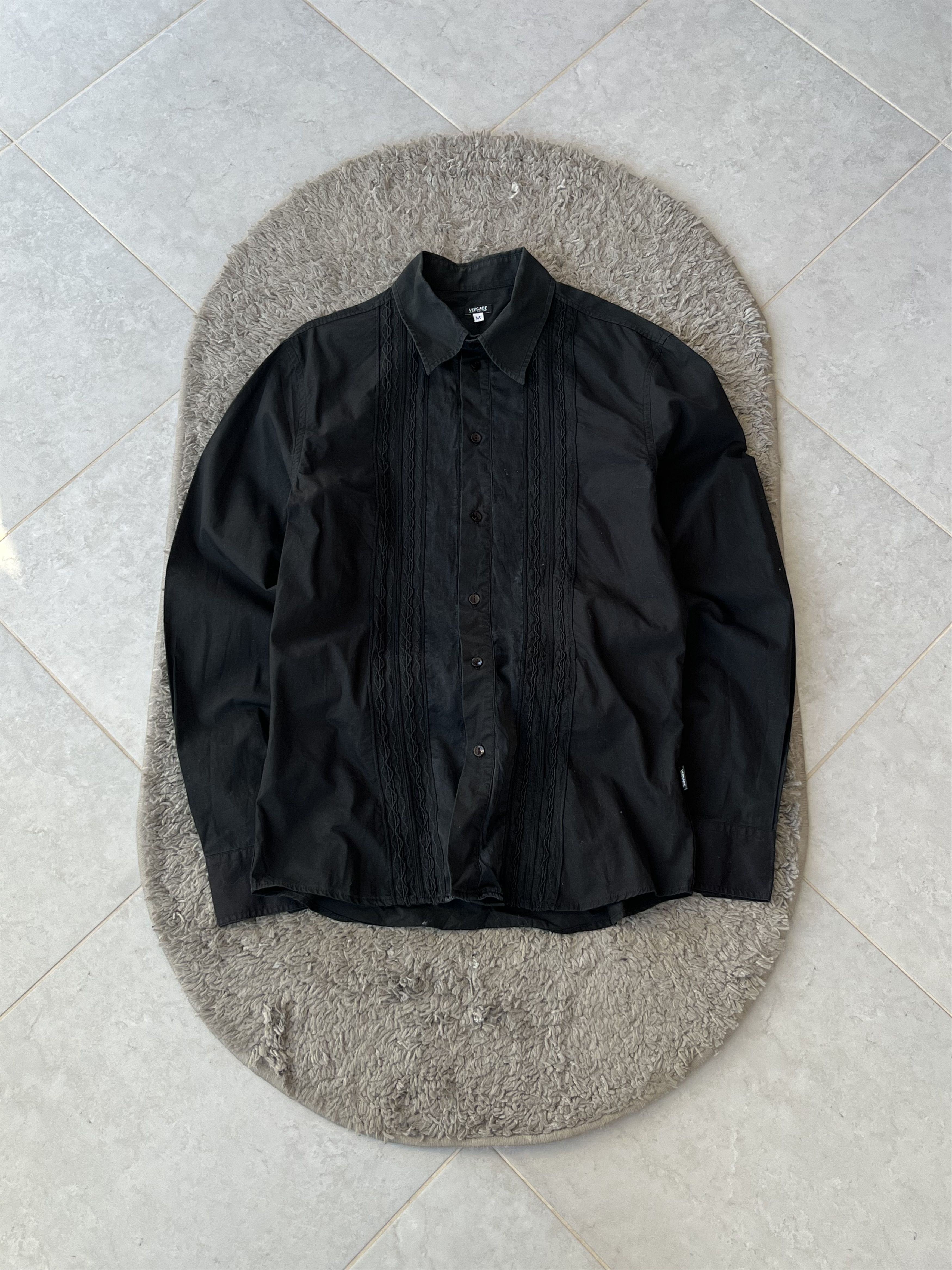 Versace Jeans Couture VERSACE Jeans Couture Vintage Black Baroque Shirt Size US M / EU 48-50 / 2 - 1 Thumbnail