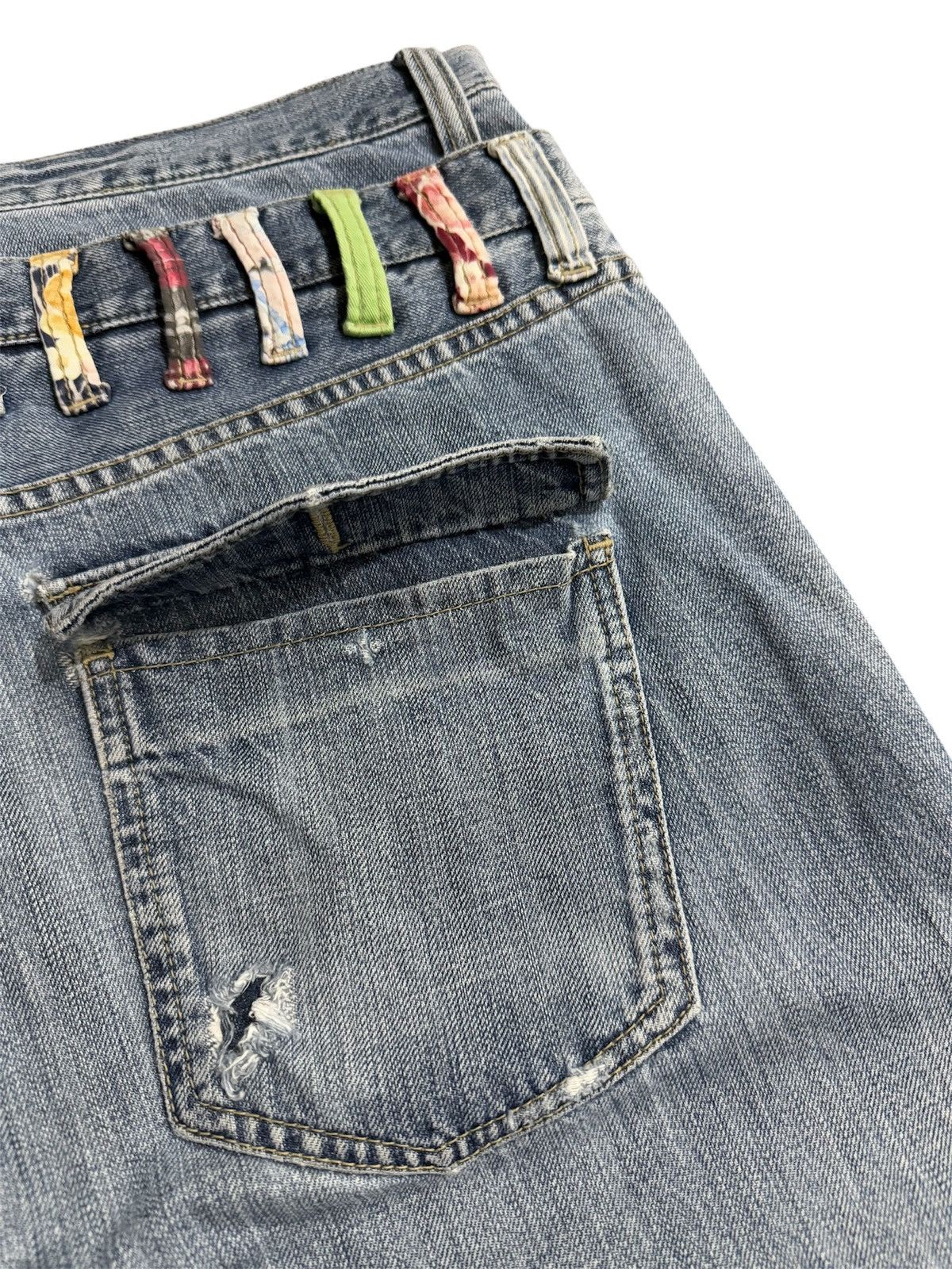 If Six Was Nine UNBRANDED DOUBLE WAIST DISTRESSED JEANS Size US 34 / EU 50 - 8 Thumbnail