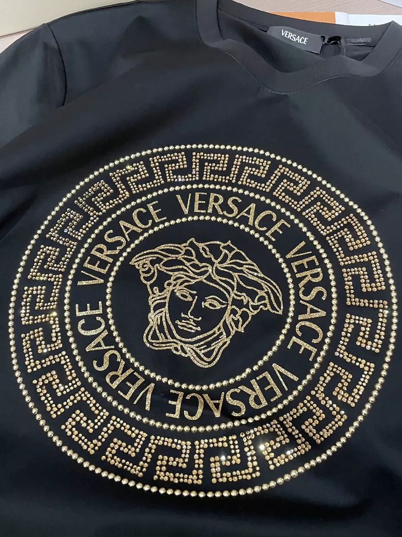 Versace Versace Crystal-encrusted short-sleeved T-shirt Size US L / EU 52-54 / 3 - 5 Thumbnail