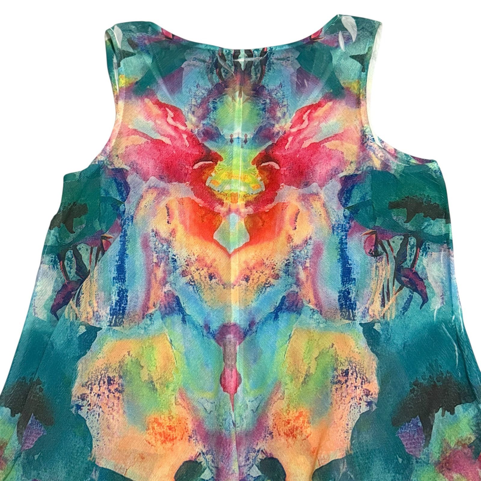 Other Soft Surroundings Waterflower Sheer Tank Top Sharkbite Hem Size M / US 6-8 / IT 42-44 - 7 Thumbnail