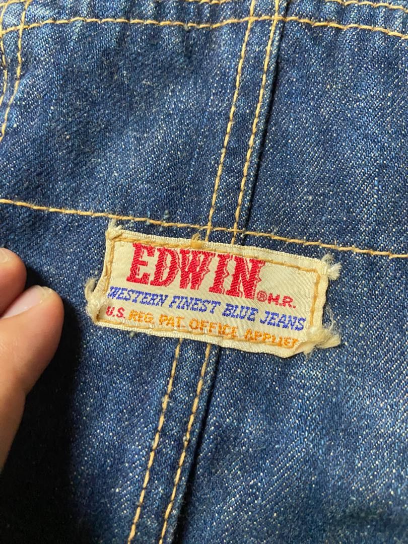Edwin Vintage Edwin Jeans Overalls with Paint Splatter (160) Size US 29 - 9 Thumbnail