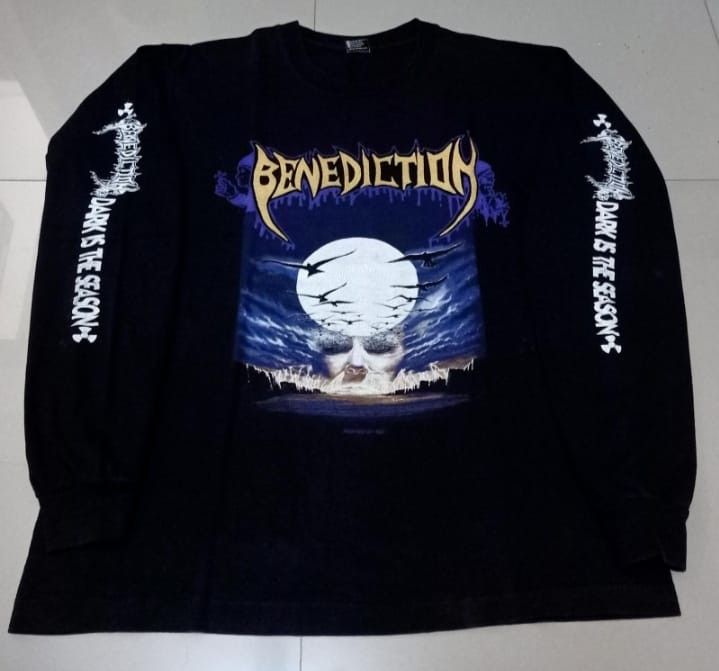 Band Tees Vintage 90s Benediction Dark Is The Season Long Sleeve Size US XL / EU 56 / 4 - 1 Thumbnail