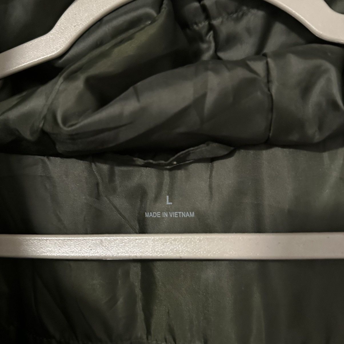 Muji Muji Padding Insulated Hooded Half Coat Jacket, Dark Green Size US L / EU 52-54 / 3 - 4 Thumbnail