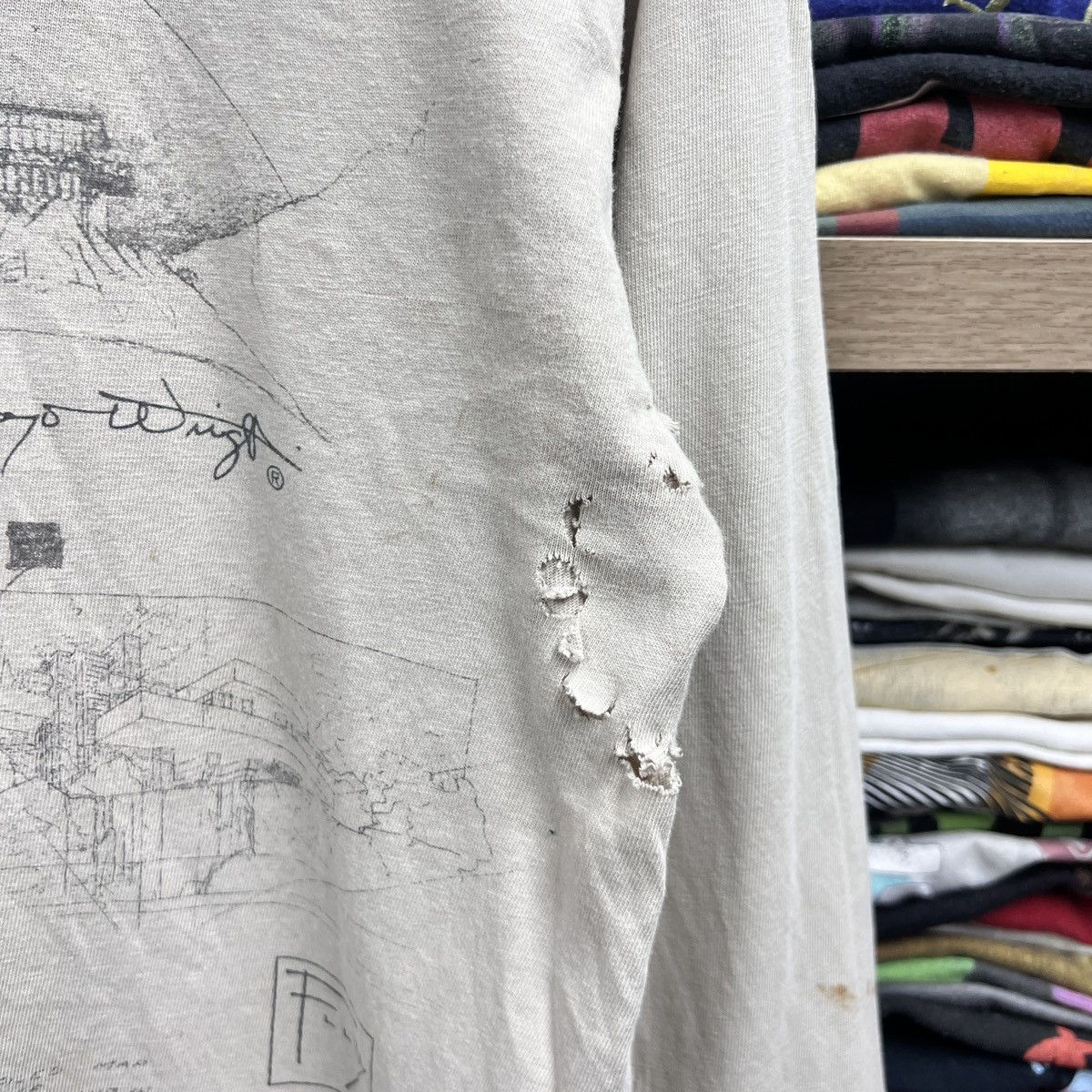 Vintage VTG FRANK LLYOD WRIGHT DISTRESS TEE Size US M / EU 48-50 / 2 - 3 Thumbnail