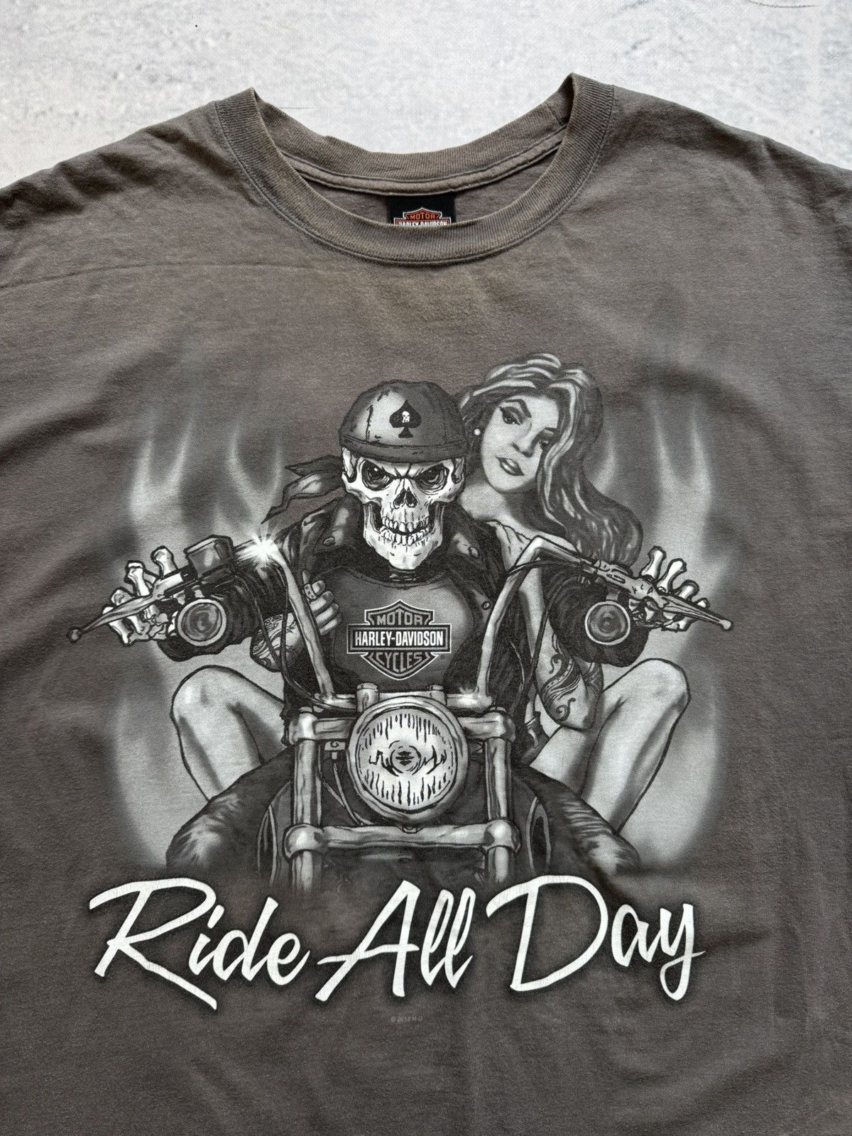 Harley Davidson × Vintage Vintage awesome Racing tee Harley Davidson Ride All Night Size US XXL / EU 58 / 5 - 3 Thumbnail