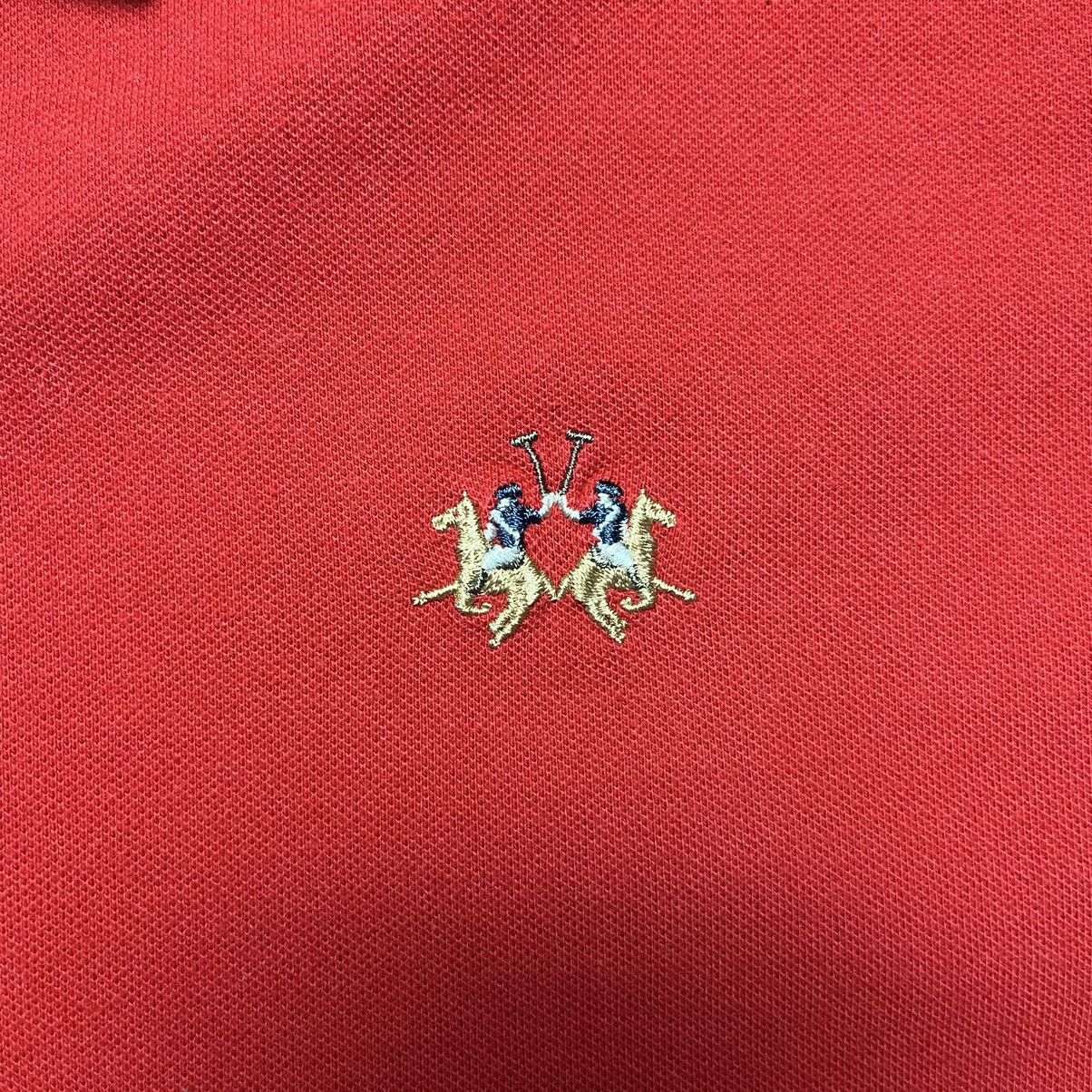 La Martina × Vintage Vintage La Martina #2 Red Polo Y2K Streetwear Designer Size US XXL / EU 58 / 5 - 4 Thumbnail