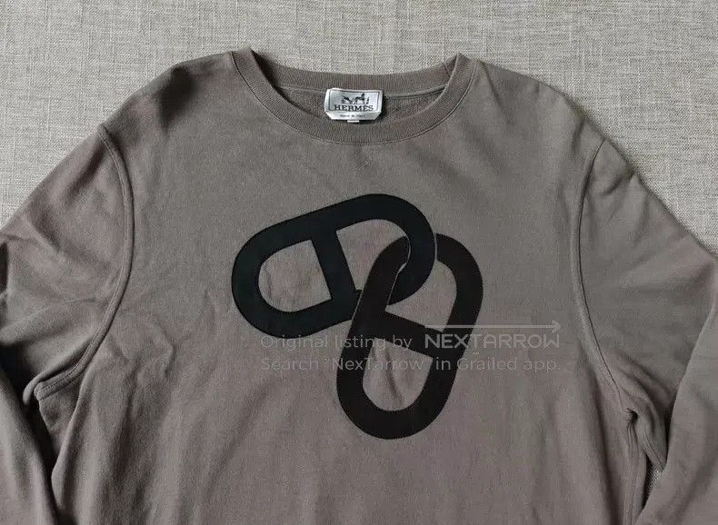 Hermes Hermes Sweatshirt with pig nose leather pattern Size US XL / EU 56 / 4 - 4 Thumbnail