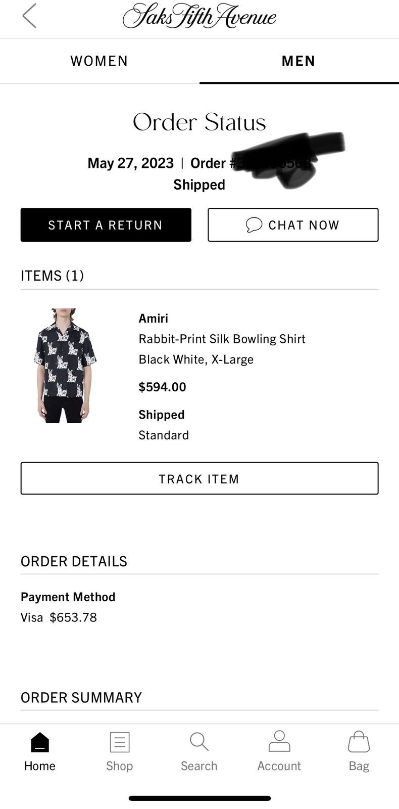 Amiri Rabbit-Print Silk Bowling Shirt Black White , X-Large | Grailed