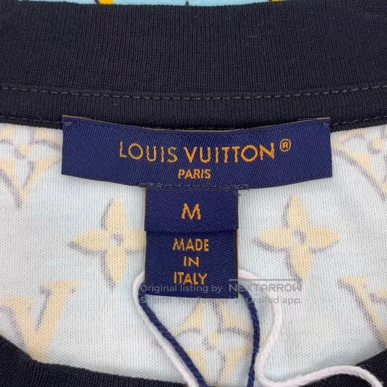 Louis Vuitton Louis Vuitton 24 blue logo presbyopic cotton crewneck shor Size US M / EU 48-50 / 2 - 6 Thumbnail