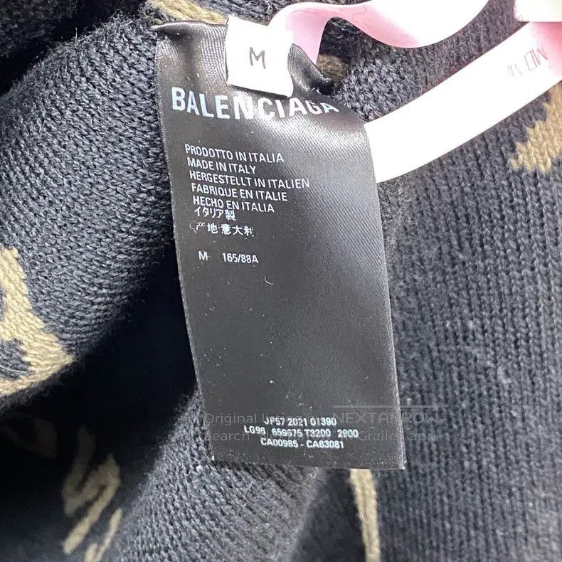 Balenciaga Balenciaga Pop-up barrage full print logo knit cardigan Size US M / EU 48-50 / 2 - 4 Thumbnail