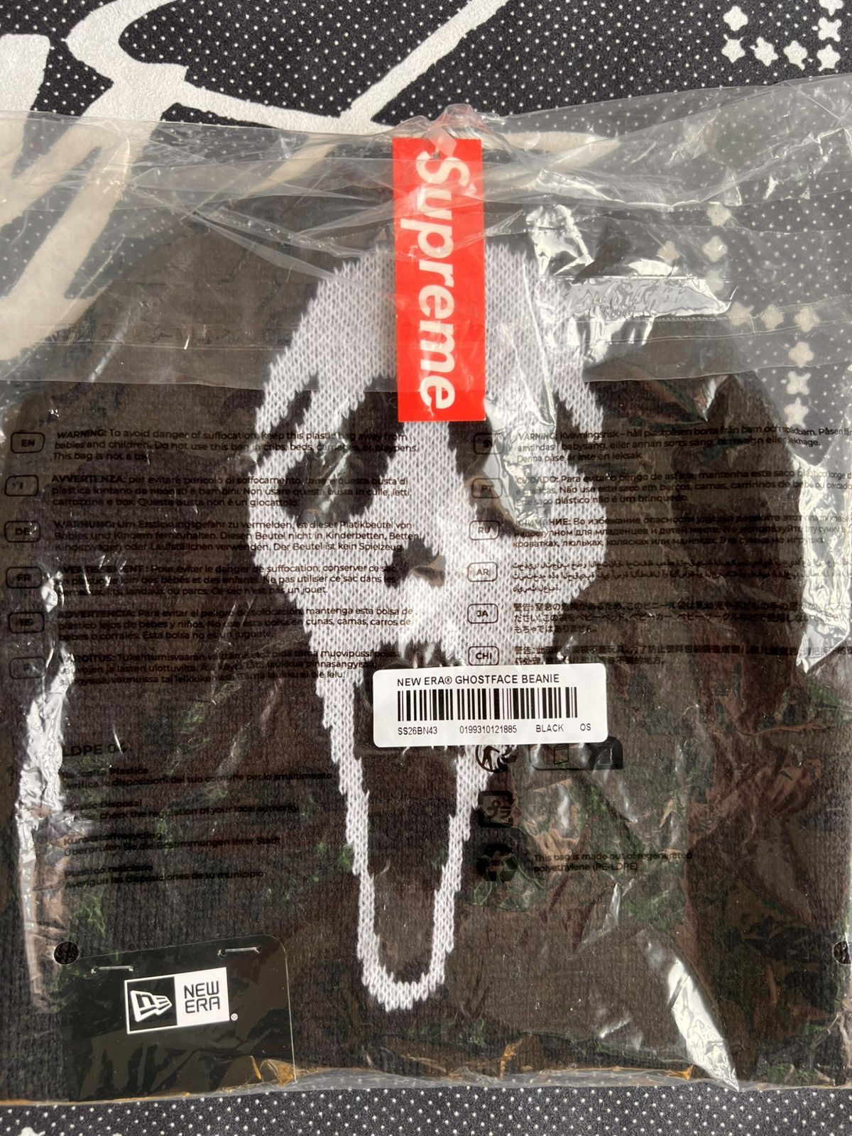 Supreme Supreme® New Era Ghostface Beanie Black scream mask cap hat Size ONE SIZE - 17 Thumbnail