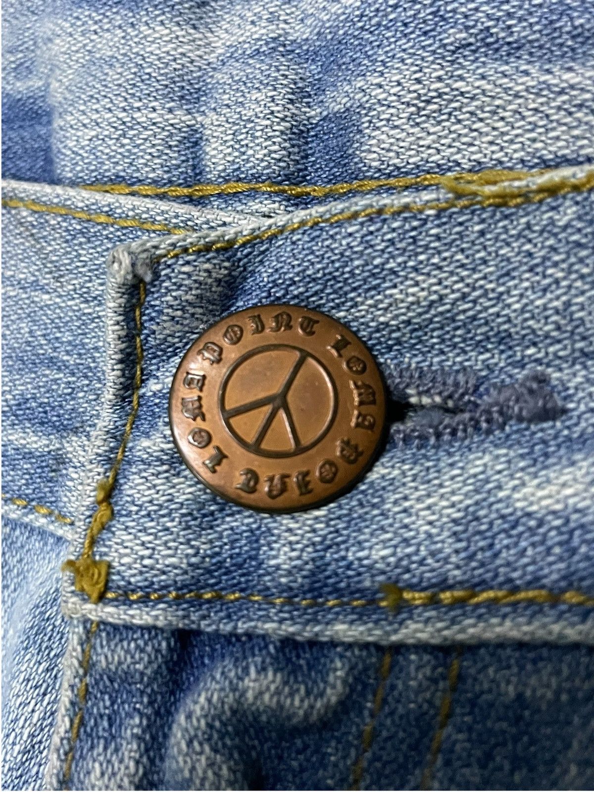 Hysteric Glamour Point Loma Japan I Love ❤️ Surf Patched Faded Wash Jeans Size US 34 / EU 50 - 18 Thumbnail