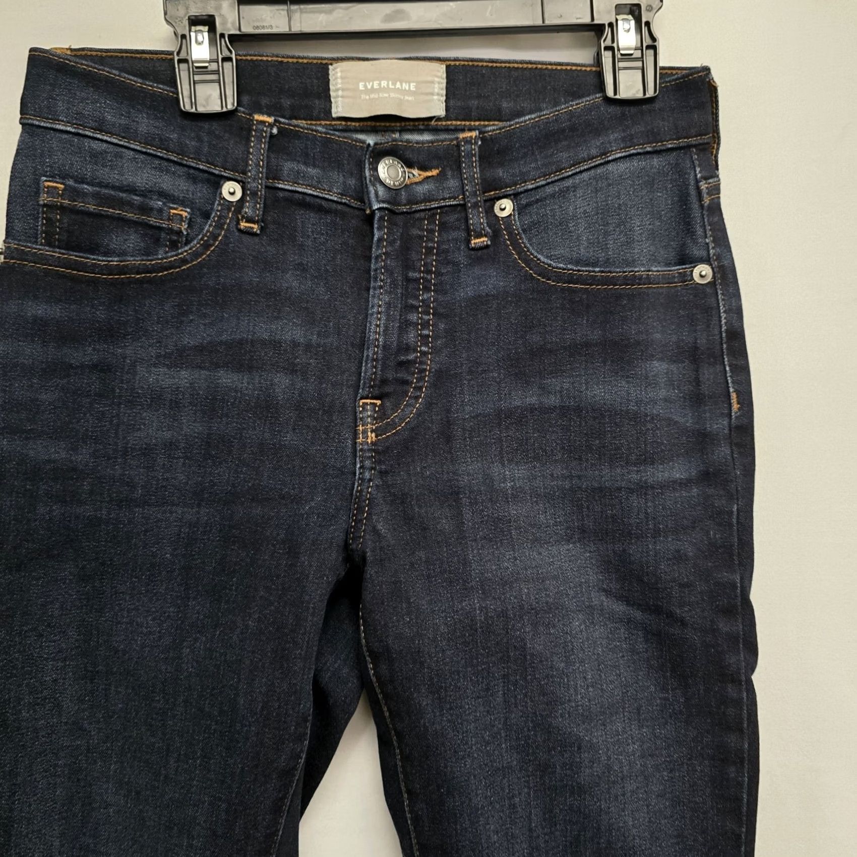Everlane Everlane Jeans Women’s 26 Mid-Rise Skinny Denim Blue Dark Wash 5-Pocket Regular Inseam 27 Size 26" / US 2 / IT 38 - 3 Thumbnail