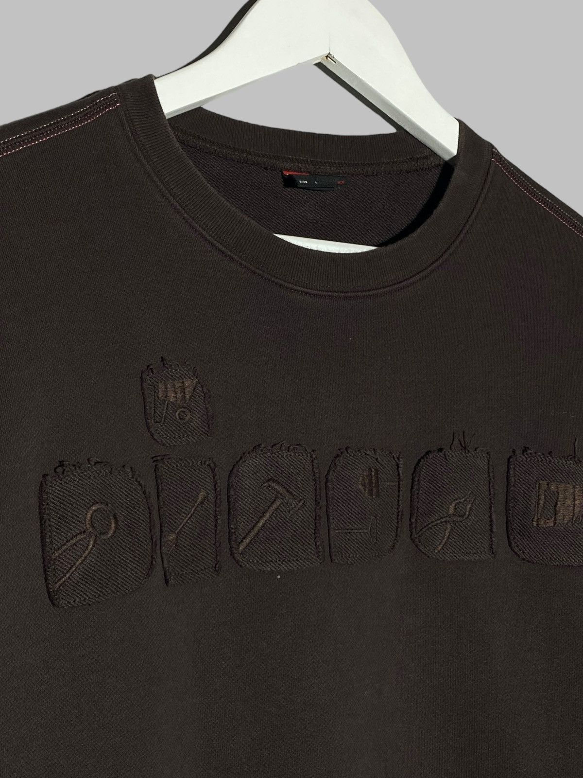 Diesel 00s Diesel Brown Crewneck Sweatshirt Y2k Size US L / EU 52-54 / 3 - 3 Thumbnail