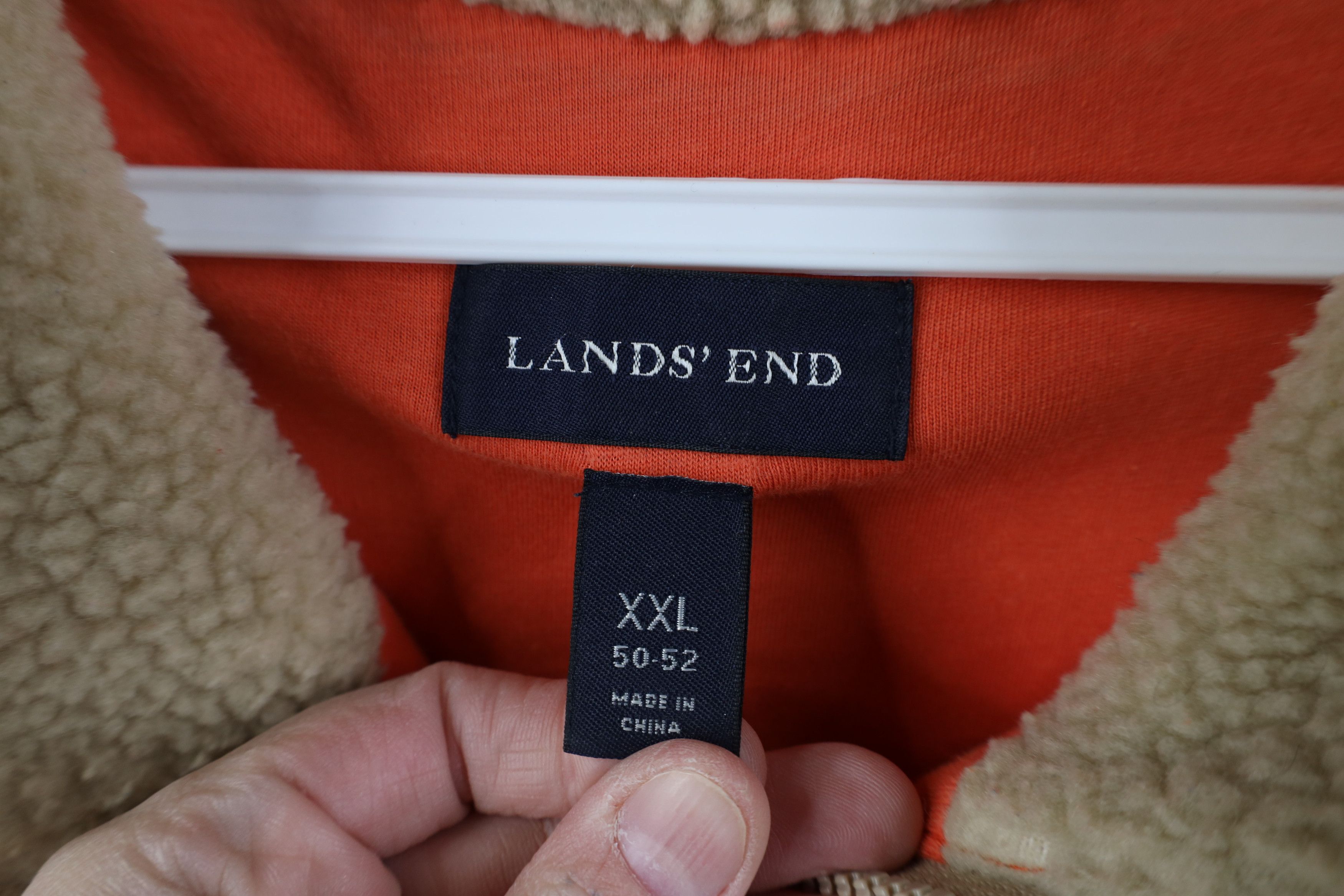 Lands' End Vintage Y2K Lands End Deep Pile Fleece Half Zip Sweater Size US XXL / EU 58 / 5 - 5 Thumbnail