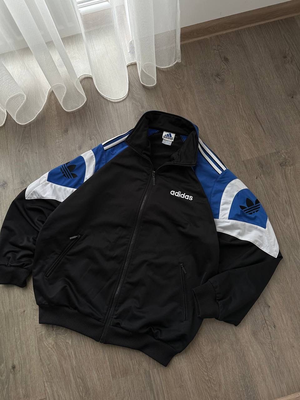 Adidas × Vintage Vintage Adidas Black Sportswear Zip Hoodie Size US L / EU 52-54 / 3 - 12 Thumbnail