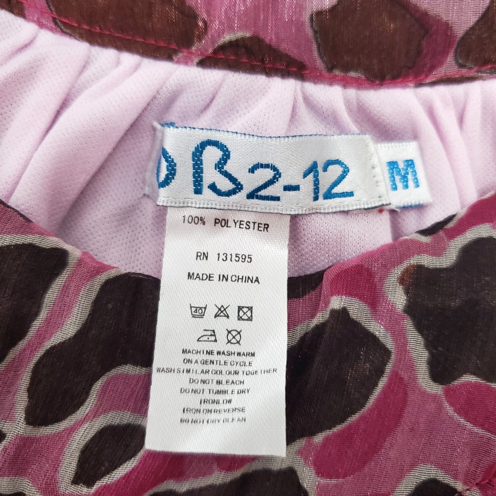 Vintage VINTAGE OB2-12 Dress Womens M Pink Animal Print Ruffle Bubble Hem Sleeveless Size M / US 6-8 / IT 42-44 - 3 Thumbnail