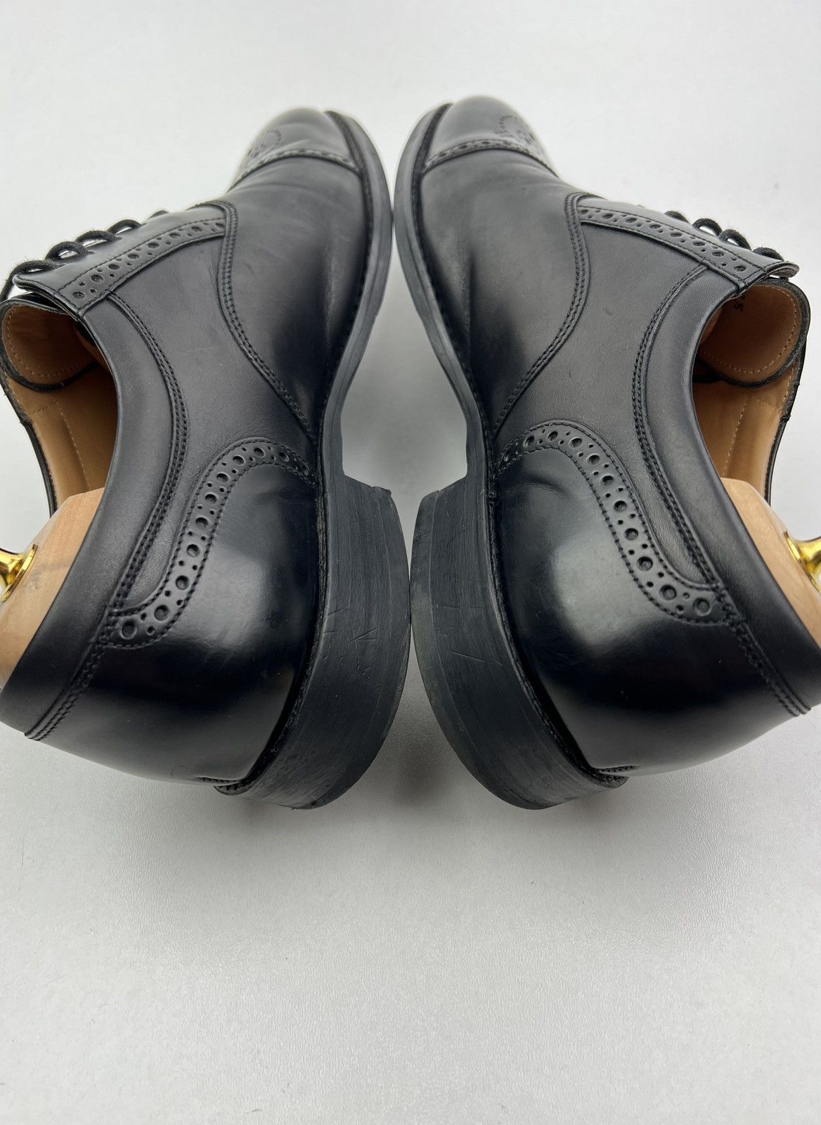 Loake LOAKE Oxfords Leather Shoes Lace Up Woodstock Black Men’s Size US 8.5 / EU 41-42 - 8 Thumbnail