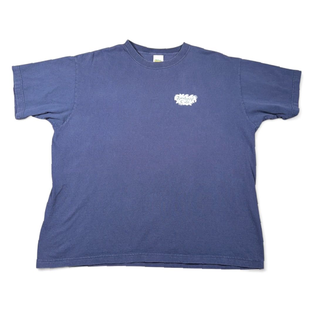 Vintage VINTAGE Rainforest Cafe Shirt XL Blue Cotton USA 90s Mens T-Shirt Size US XL / EU 56 / 4 - 2 Thumbnail