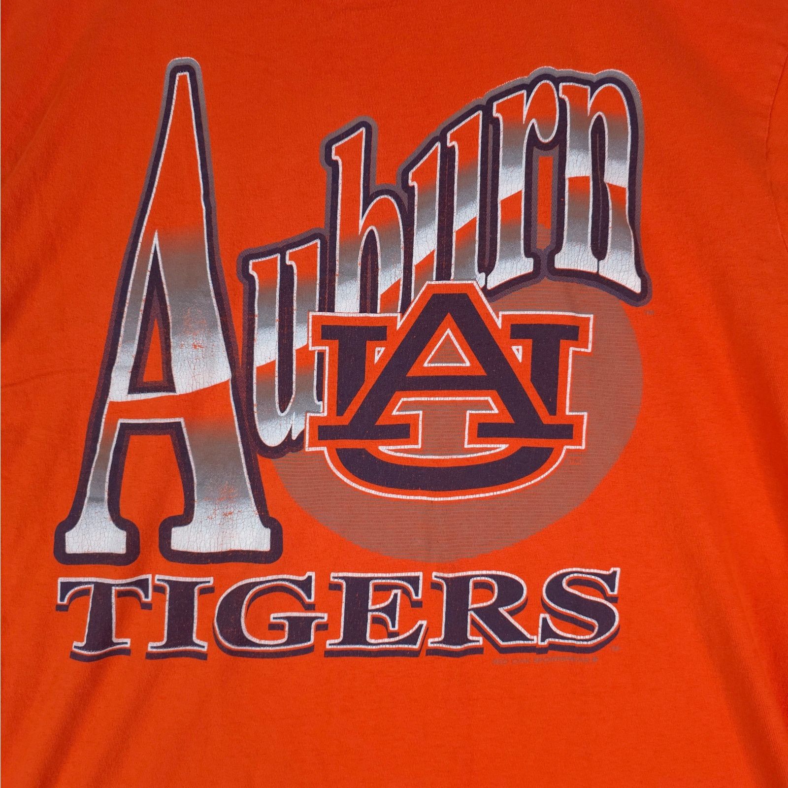 Delta Vintage 90s Auburn Tigers T-Shirt Single Stitch Made In USA Size US L / EU 52-54 / 3 - 3 Thumbnail