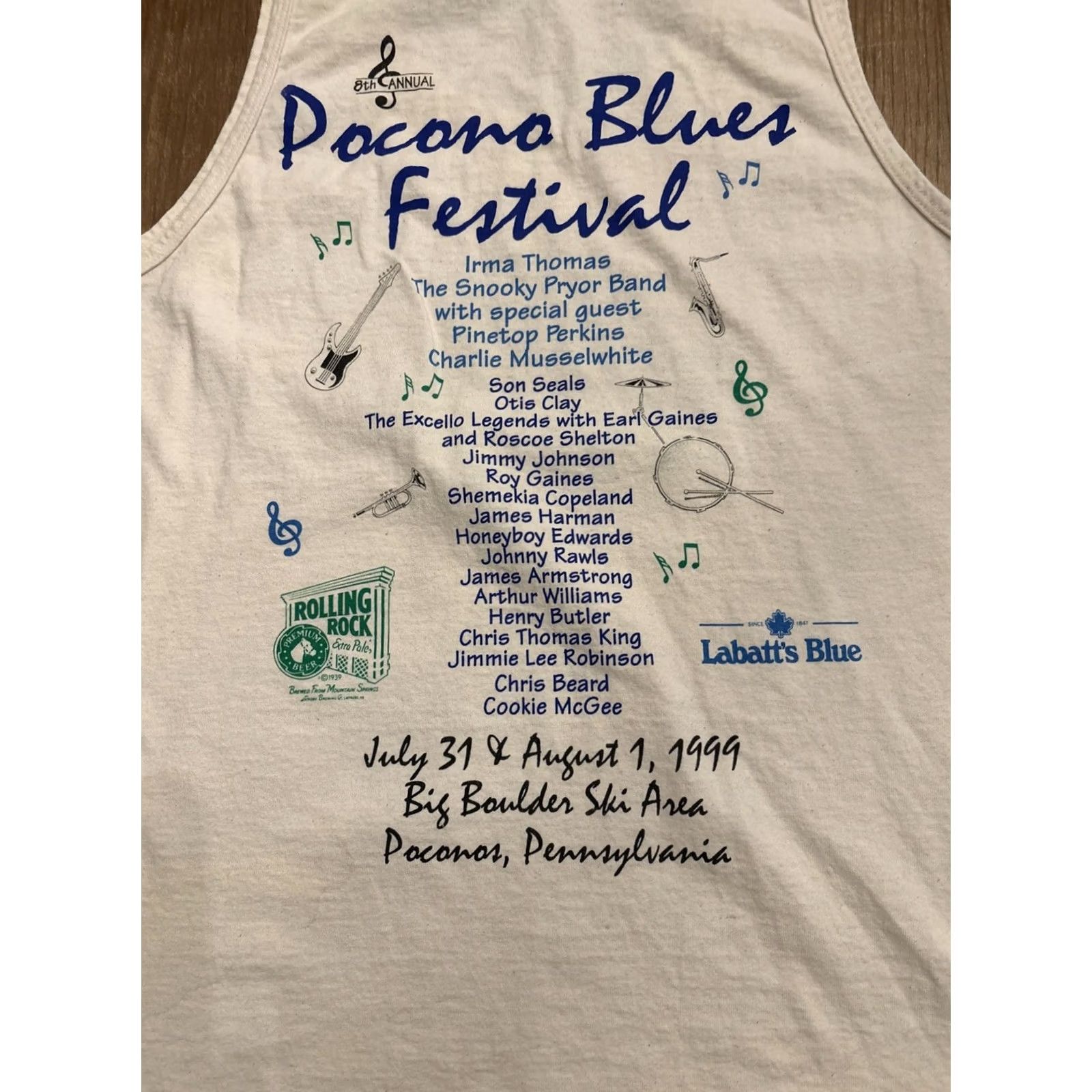 Vintage VINTAGE Pocono Blues Festival Tank Top L Pennsylvania Tank Top Blue L Mens or Womens Size US L / EU 52-54 / 3 - 7 Thumbnail