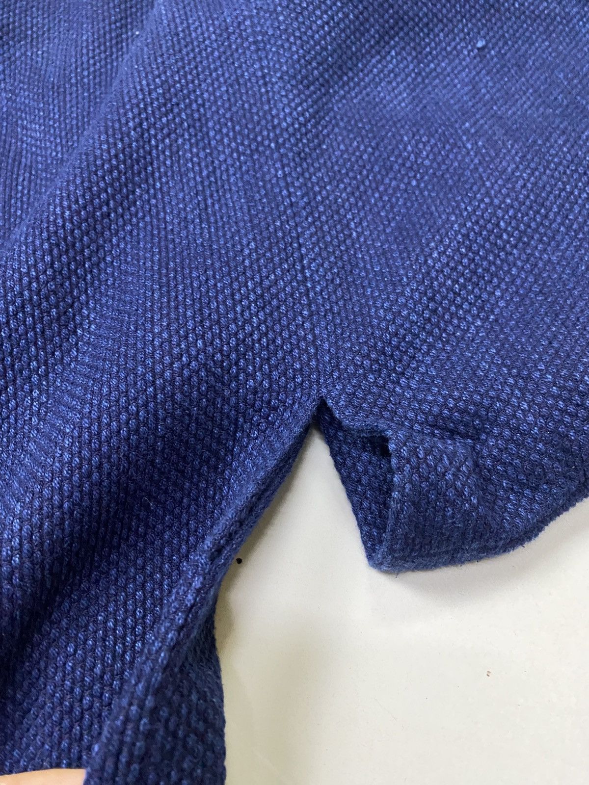 Indigo × Japanese Brand 🇯🇵 Vtg Kendo Indigo Blue Dyed Woven Kimono Samurai Jacket Size US L / EU 52-54 / 3 - 9 Thumbnail
