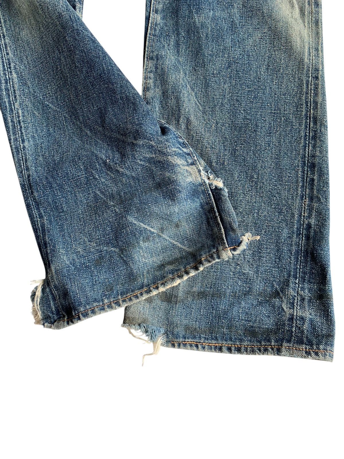 Denime × Japanese Brand VINTAGE DENIME BUTTON FLY SELVEDGE DISTRESSED DENIM JAPANESE Size US 29 - 16 Thumbnail