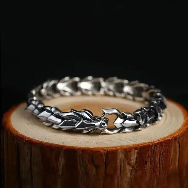 Jewelry Snake Ouroboros Dragon Bone Bracelet Size ONE SIZE - 2 Thumbnail