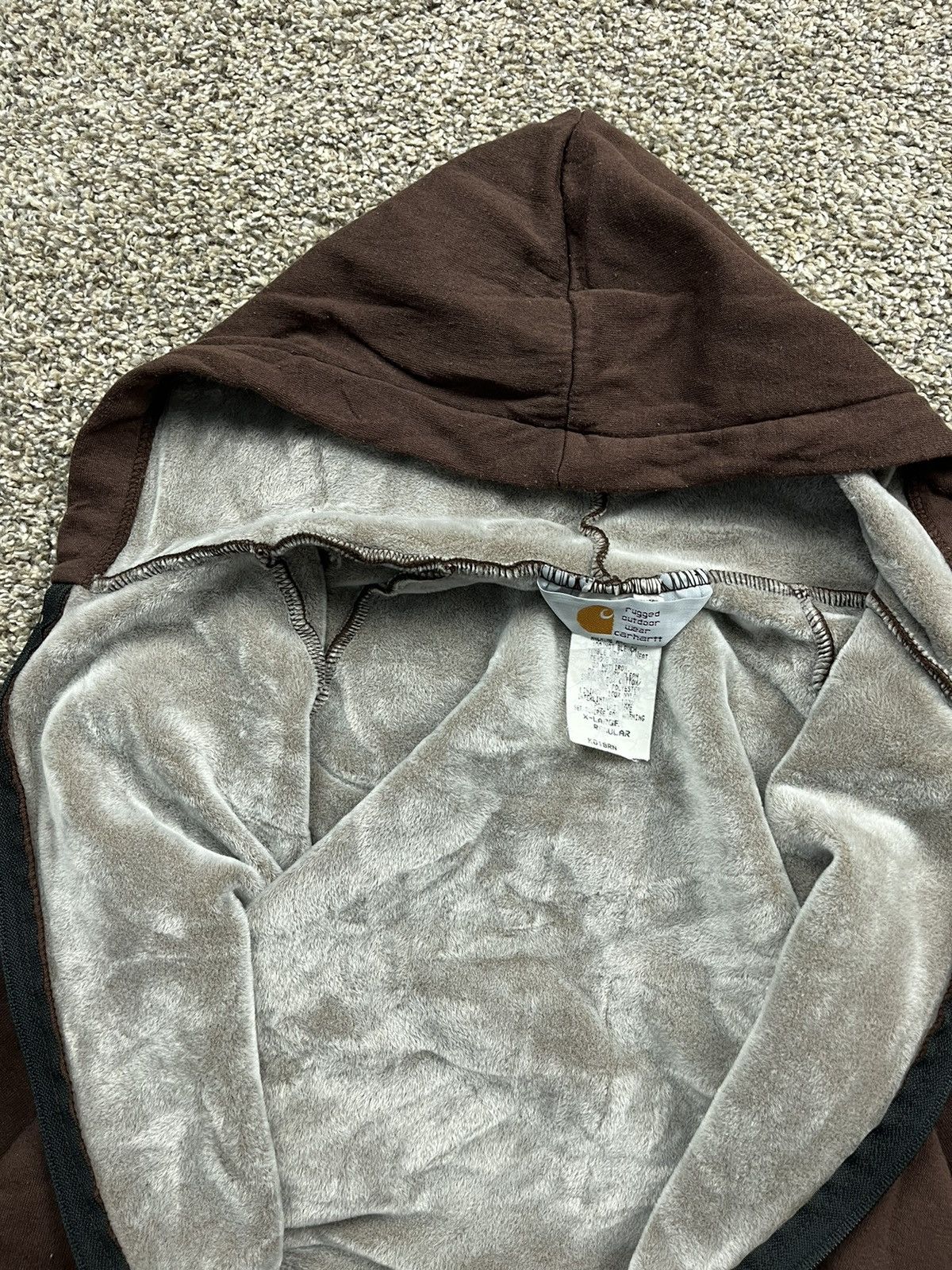 Carhartt × Made In Usa × Vintage Vintage 80s Carhartt Brown Velour 