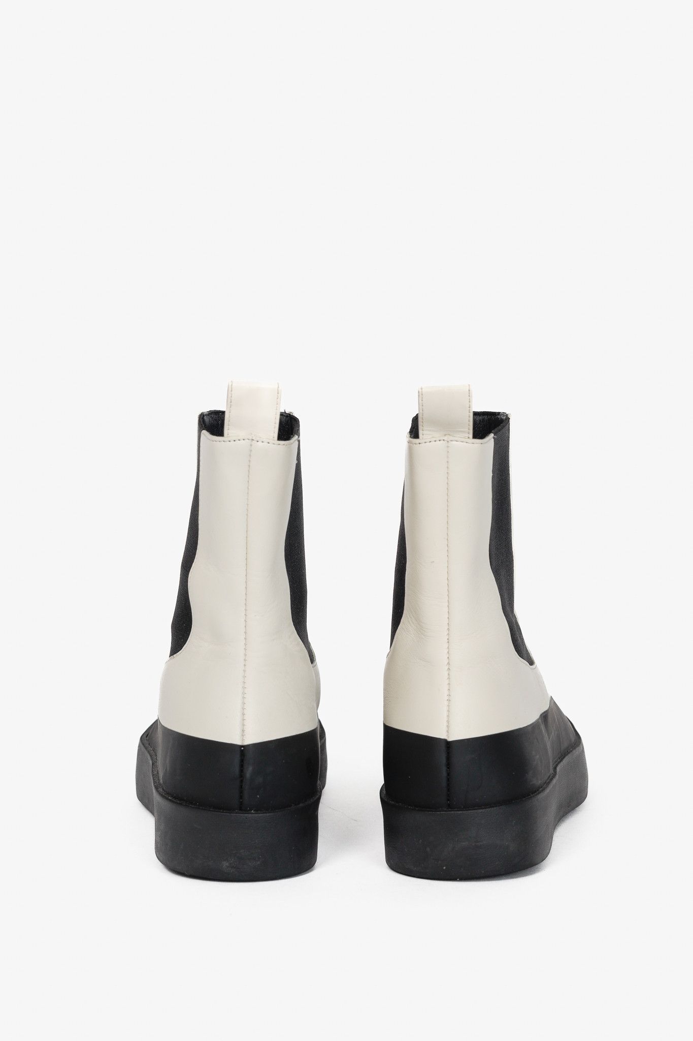 NEOUS NEOUS Zaniah Cream & Black Platform Chelsea Boots Size US 6.5 / IT 36.5 - 3 Thumbnail