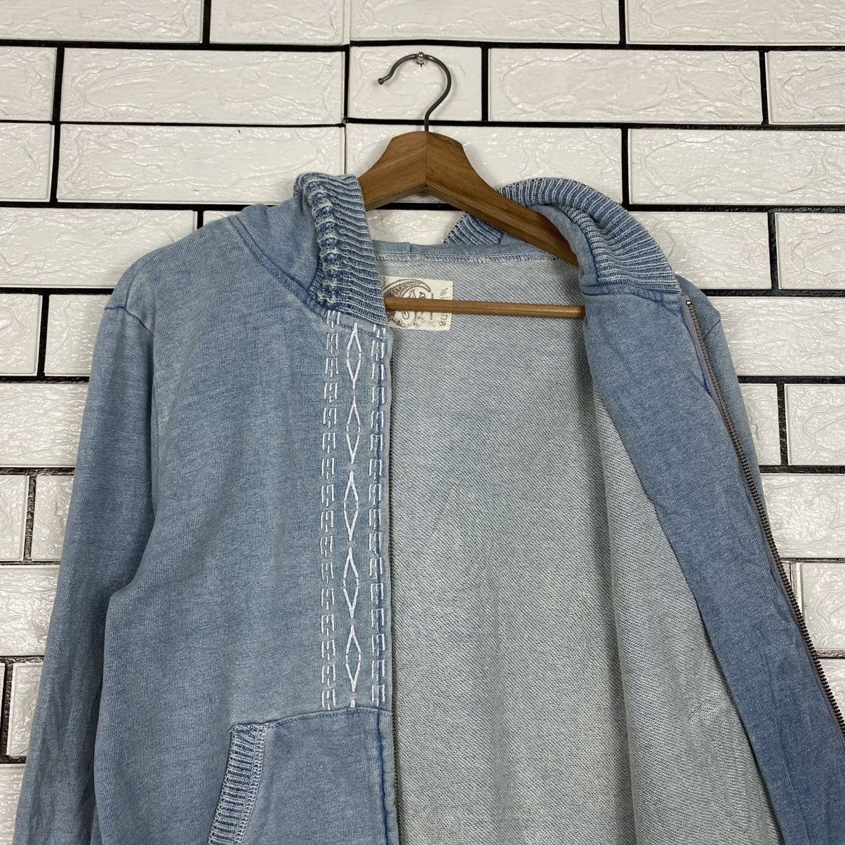 Japanese Brand Indigo Zipper Denim Sweater Japan Issey Miyake Size US M / EU 48-50 / 2 - 13 Thumbnail