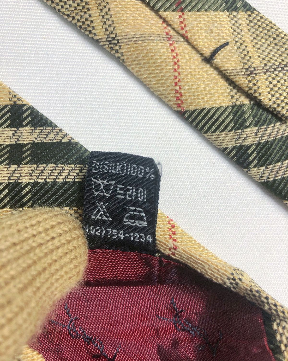 Yves Saint Laurent Rare Vintage Yves Saint Laurent YSL Checkered Silk Tie Size ONE SIZE - 8 Thumbnail