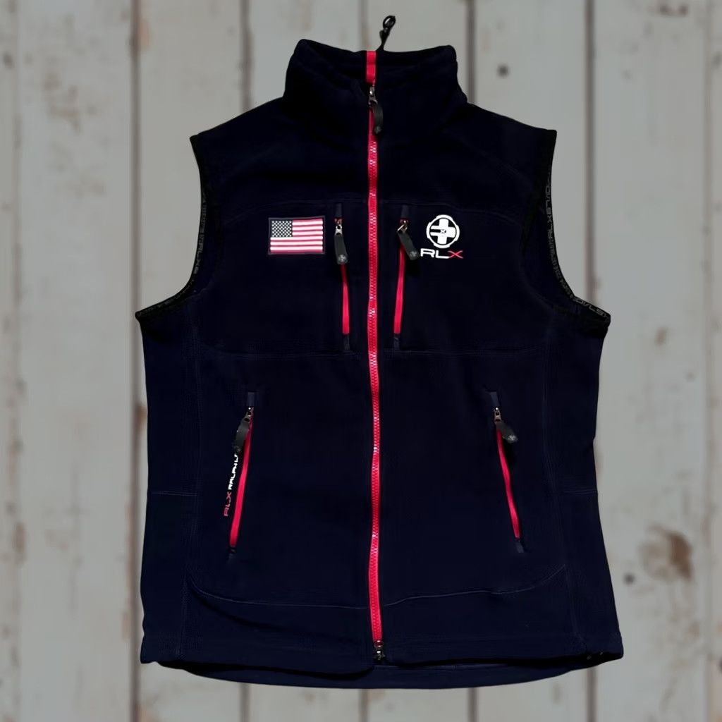 RLX Ralph Lauren Ralph Lauren RLX Fleece Vest USA Patch Winter Ski Multicolor L-M Mens Size US L / EU 52-54 / 3 - 1 Thumbnail