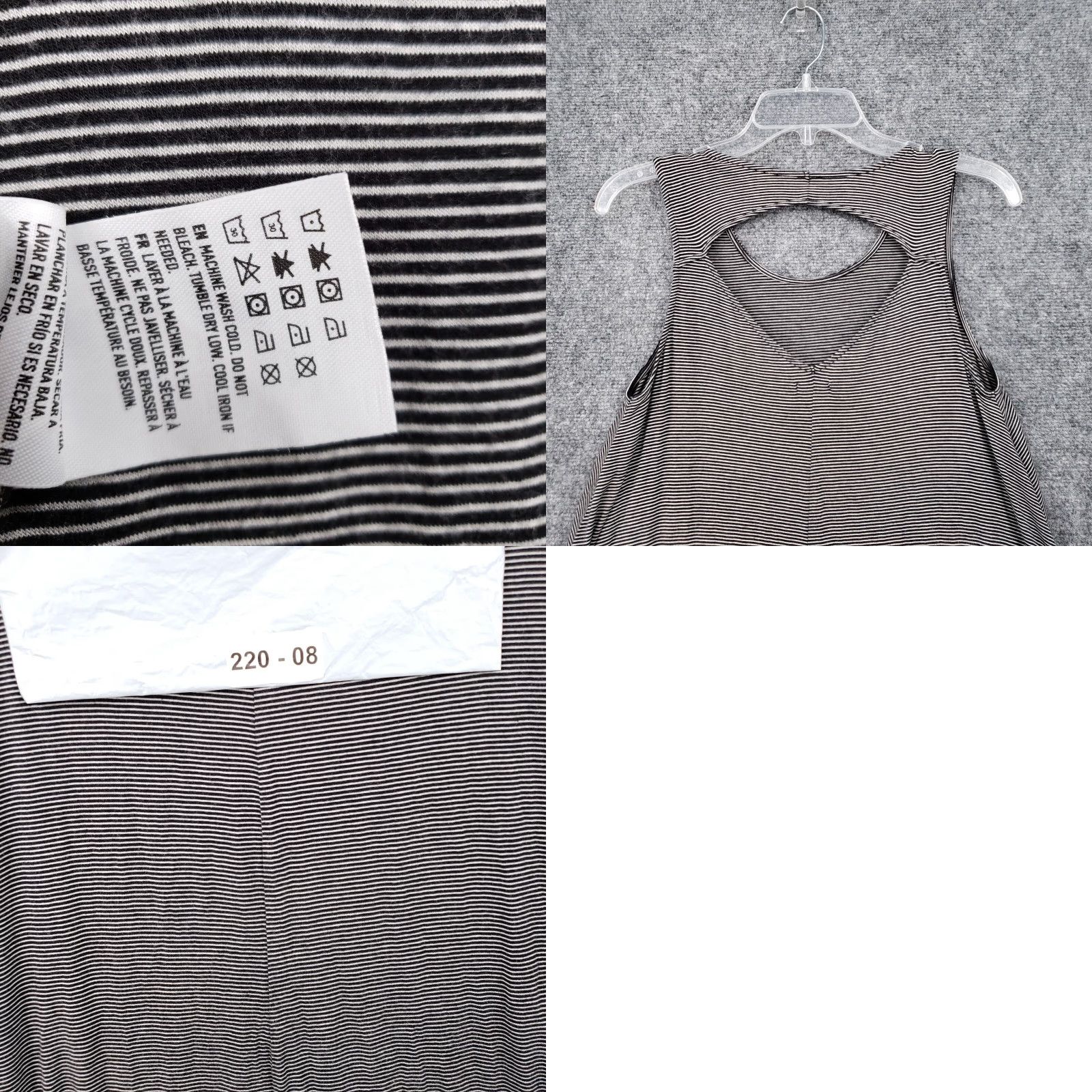 American Eagle Outfitters American Eagle Outfitters Dress Women XS Black Striped Mini Tank Shift Casual Cut Out Size XS / US 0-2 / IT 36-38 - 8 Thumbnail
